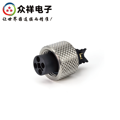 M12 Molded Female Plug, Y Type, Unshielded